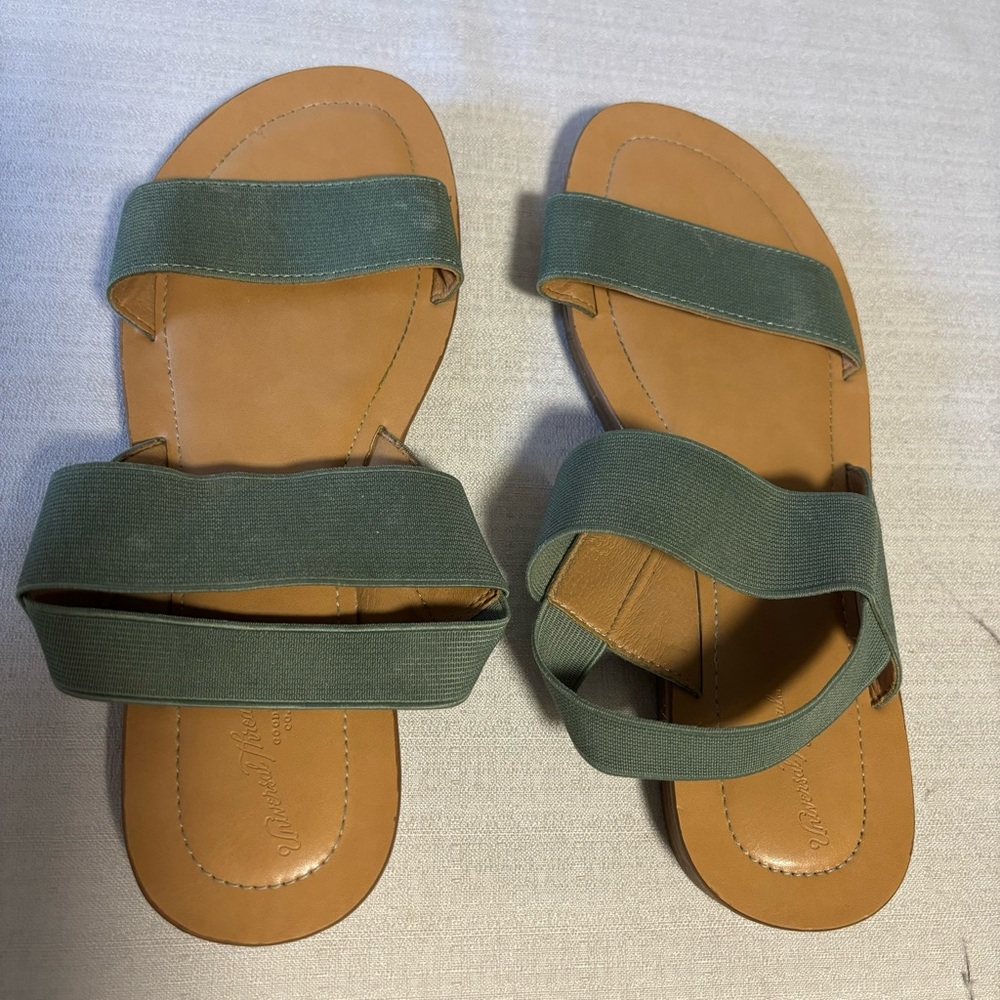 Universal Thread Green Elastic Strap Flat Summer … - image 7